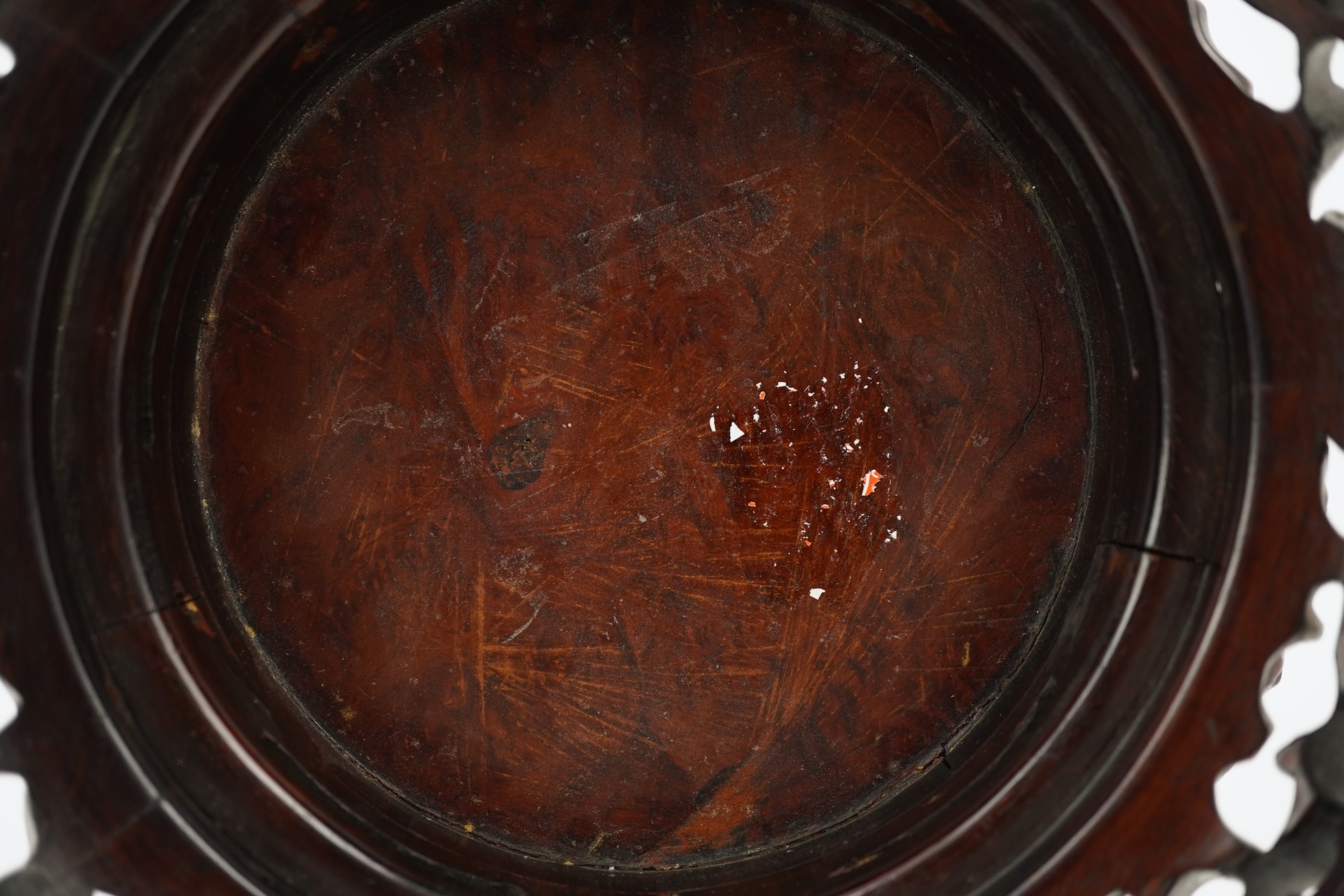 A Chinese hardwood scholar’s stand, carved in imitation of rootwood, early 20th century